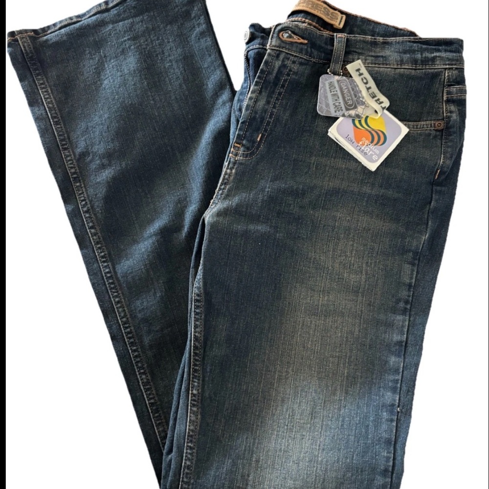 Express Vintage Flare Denim Jeans Long length Size 10 - Picture 4 of 6
